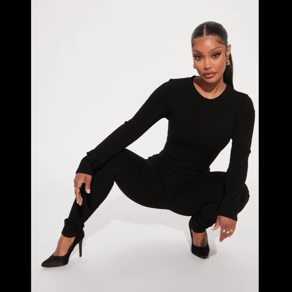 NWT Fashion Nova Keaton Snatched Jumpsuit - Black